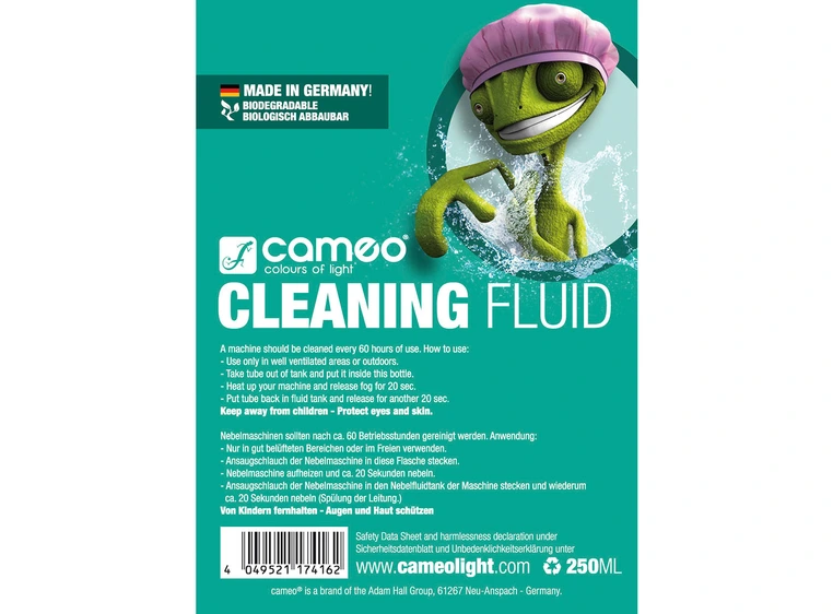 Cameo CLEANING FLUID 0.25L Special fluid for cleaning fog machines 